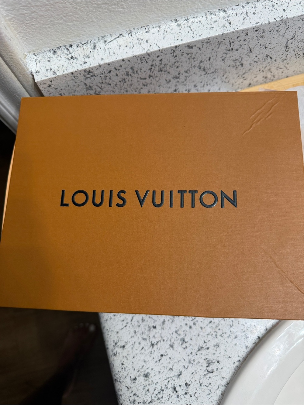 Louis Vuitton Orange Box with Black Logo